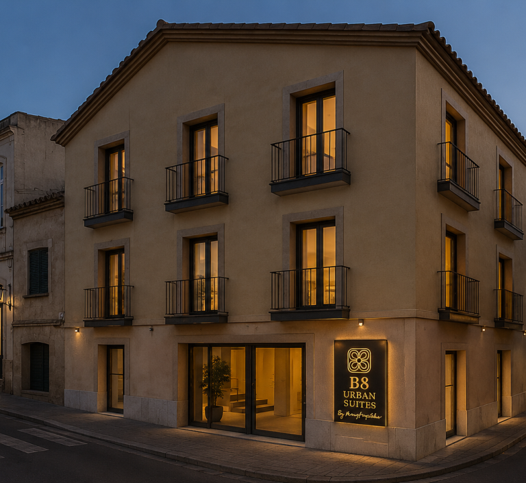 Propuesta visual del edificio de B8 Urban Suites, proyecto estudiado no ejecutado